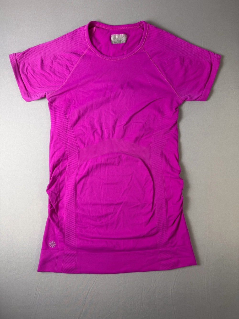Women’s Short Sleeve Athleta Tee - Bright Fushia / Barbie Pink Size Small - Picture 2 of 7